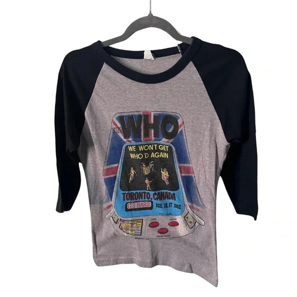 Vintage | Rare The Who "Final  Shows" 1982 Tour Baseball Tee | Size S (approx) - Picture 1 of 6